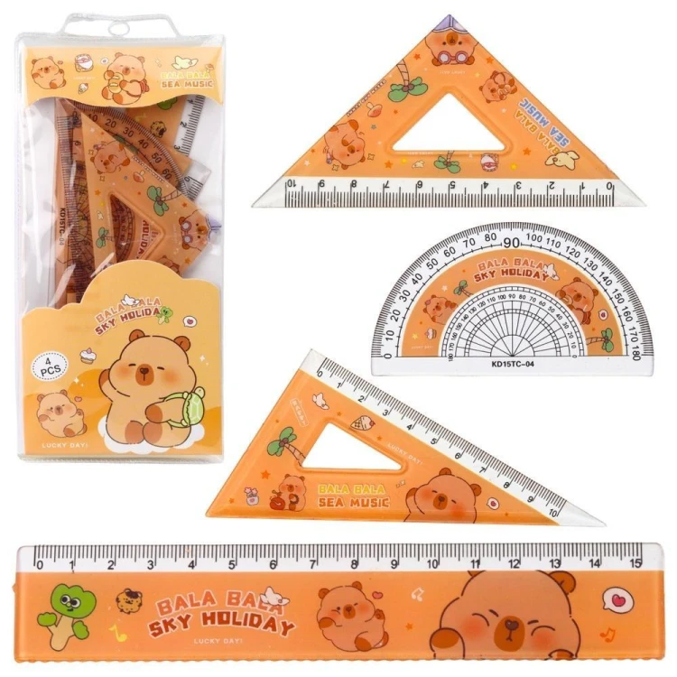 Przybory geometryczne kapibara 4el, Leantoys