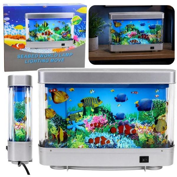 Akwarium sztuczne Lampka nocna LED Rybki 3D