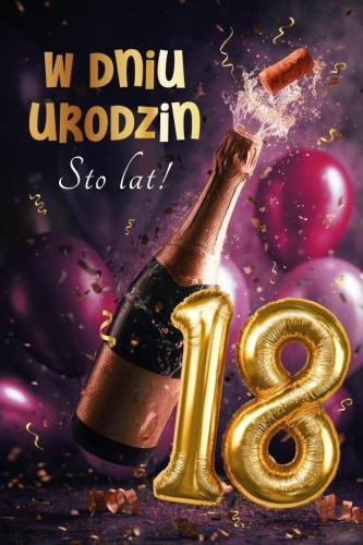 Karnet Urodziny grający 18