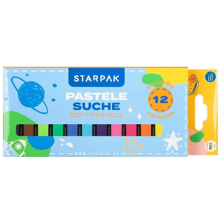 Pastele suche 12 kolorów, STARPAK