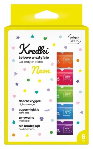 Farby plakatowe w sztyfcie Neon 6 kolorów