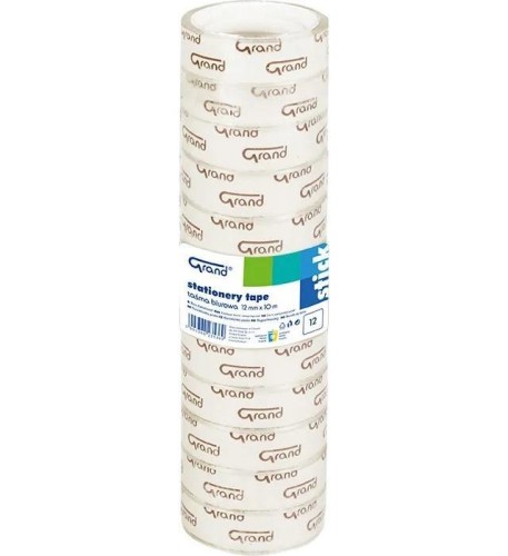Taśma biurowa 12mmx10m (12szt) GRAND, Grand