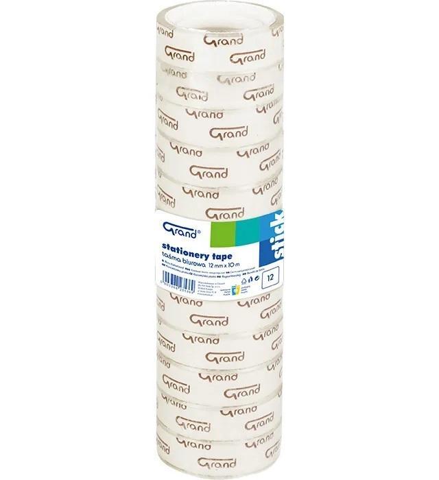 Taśma biurowa 12mmx10m (12szt) GRAND, Grand