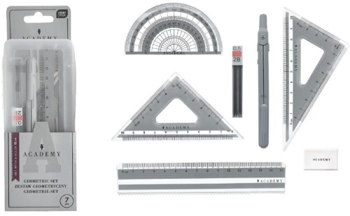 Zestaw geometryczny w pudelku Smart Academy 7el