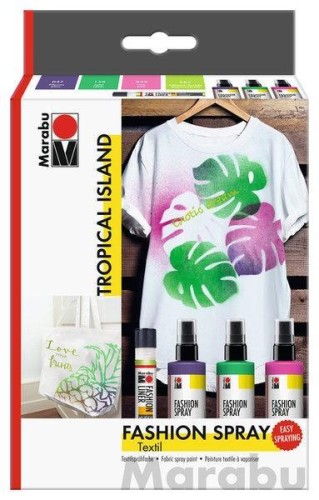 Farby do tkanin w spreju Tropical Island 4el