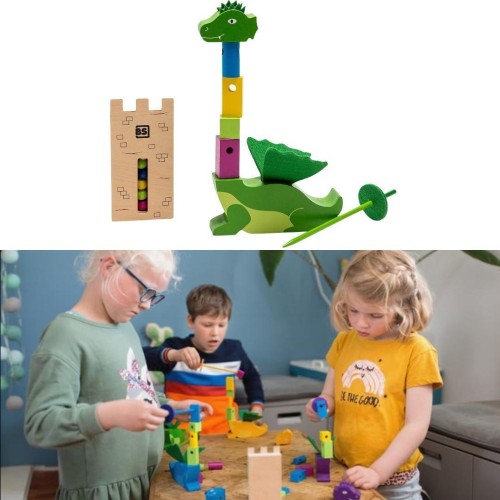 Wieża smoka drewniana zręcznościowa, BS Toys