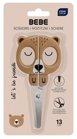 Nożyczki 13 cm Bebe Friends Girls Miś, INTERDRUK