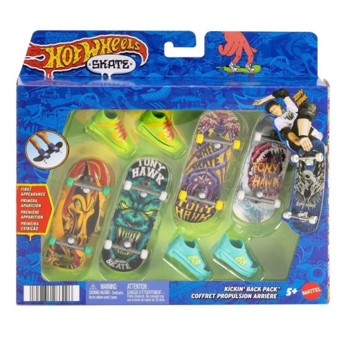 Hot Wheels Skate Deskorolka 4-pak + buty, Mattel