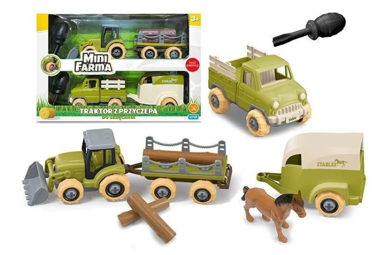 Mini farma traktor z przyczepą do skręcania, Artyk