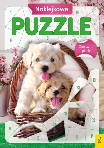 Naklejkowe puzzle. Zabawne pieski, praca zbiorowa