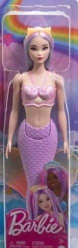 Barbie Lalka Syrenka Fioletowy ogon HRR06, Mattel