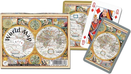 Karty standard Mapa świata PIATNIK, Piatnik