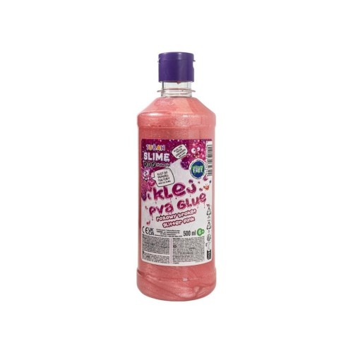 Klej brokatowy różowy PVA 500ml TUBAN, Tuban