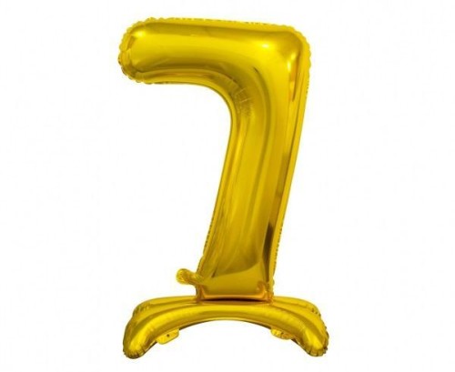 Balon foliowy B&C Cyfra stojąca 7 złota 74cm