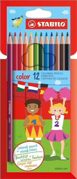 Kredki drewniane Color 12 kolorów, Stabilo