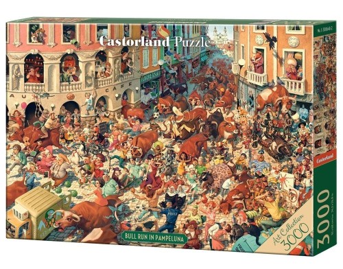 Puzzle 3000 Bull Run in Pampeluna, Castorland