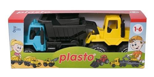 Pojazdy koparka i wywrotka 30cm, Plasto