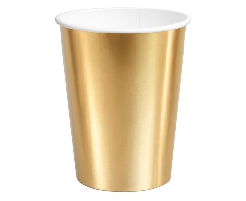 Kubeczki papierowe złote 250ml 6szt