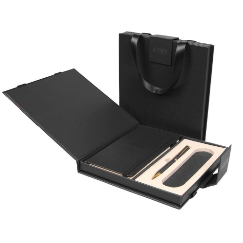 Długopis + notes Premium czarny, Cresco