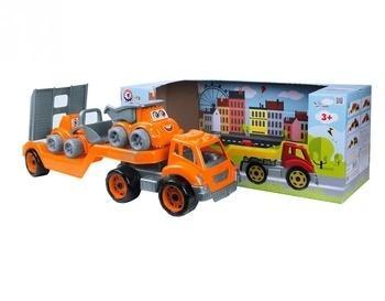 Transporter z budowlanymi pojazdami, Technok