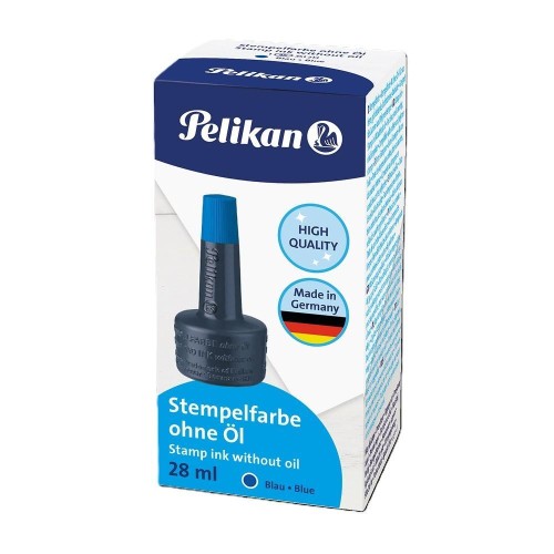 Tusz do stempli 28ml niebieski, PELIKAN