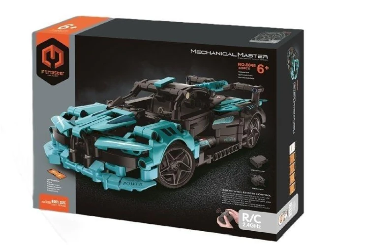 Klocki Wyścigówka R/C niebieska 439el, Immaster