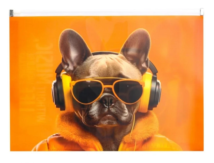 Koperta A4 PP z nadrukiem zip Cool Dog