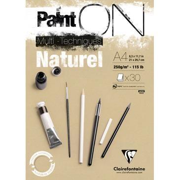 Blok Paint on natural A5/30K 250g, Clairefontaine