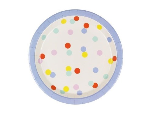 Talerzyki Konfetti 23cm 6szt