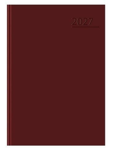Kalendarz 2027 dzienny A5 basic bordowy TOP2000