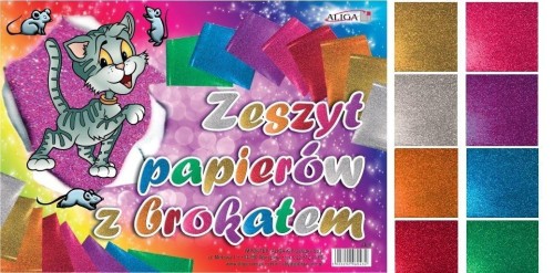 Zeszyt papierów z brokatem (B-5), Aliga