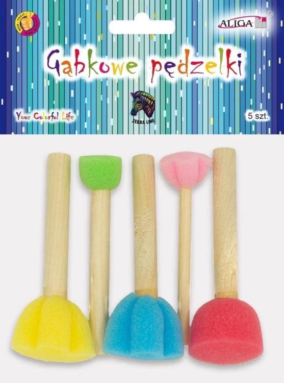 Pędzelki gąbkowe 5szt, Aliga