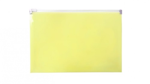 Teczka na suwak A5 PP pastel żółty, Biurfol