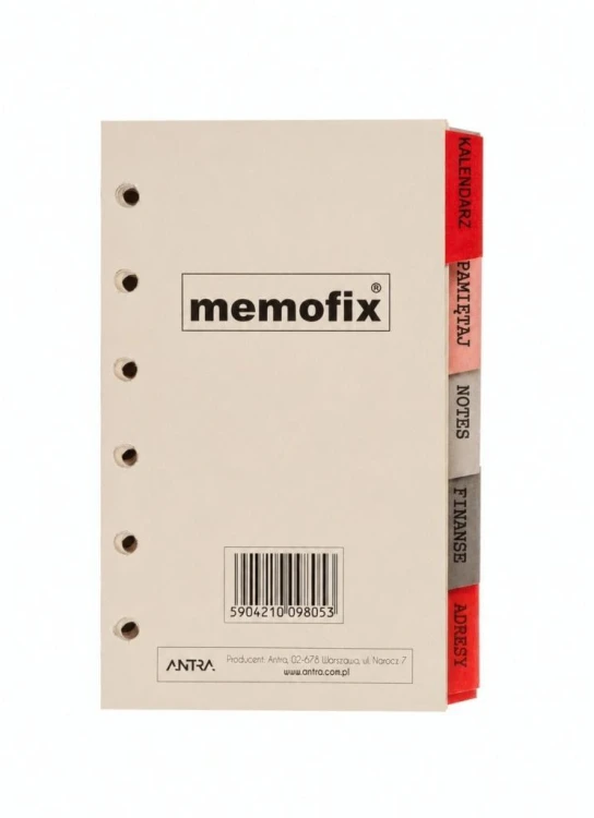 Wkład kalendarzowy 2027 Memofix A6 K komplet
