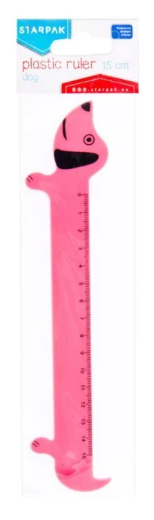 Linijka plastikowa 15cm Piesek, STARPAK