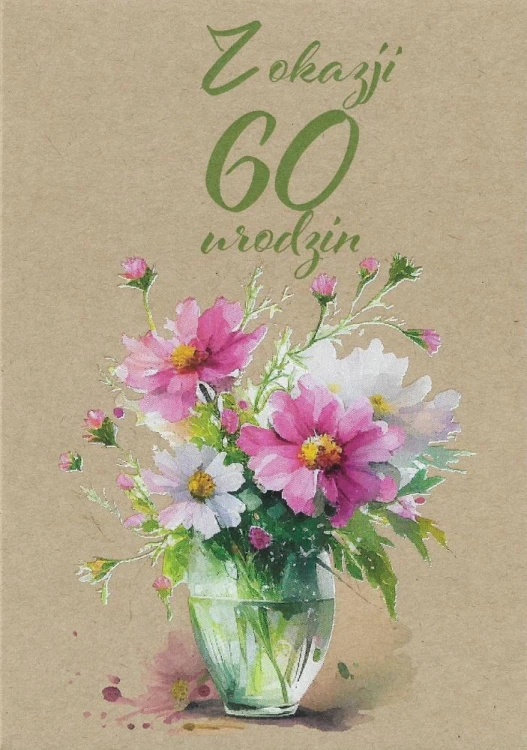 Kartka okolicznościowa Urodziny 60