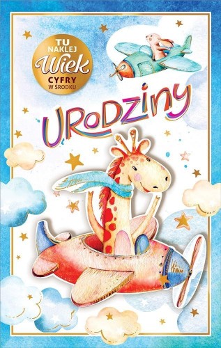 Kartka okolicznościowa Urodziny (wymienne cyfry)