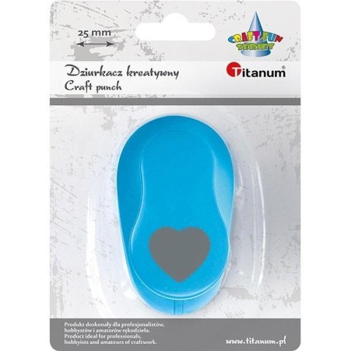 Dziurkacz z motywem 25mm serce, Titanum