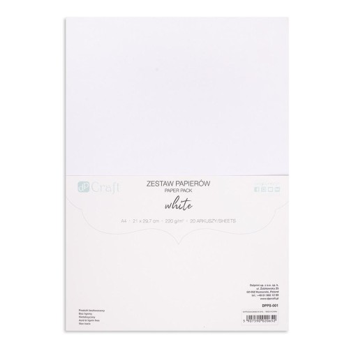 Zestaw papierów 220g biały A4 20ark, Dalprint