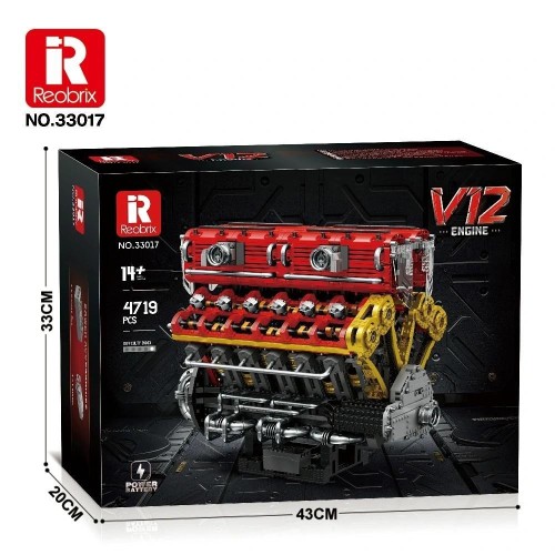 Klocki V12 Engine 4719el, Reobrix
