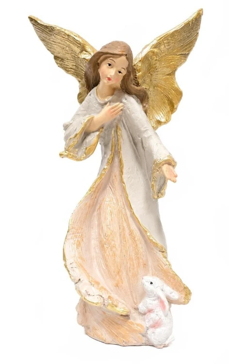 Figura Anioł z zajączkiem 23cm