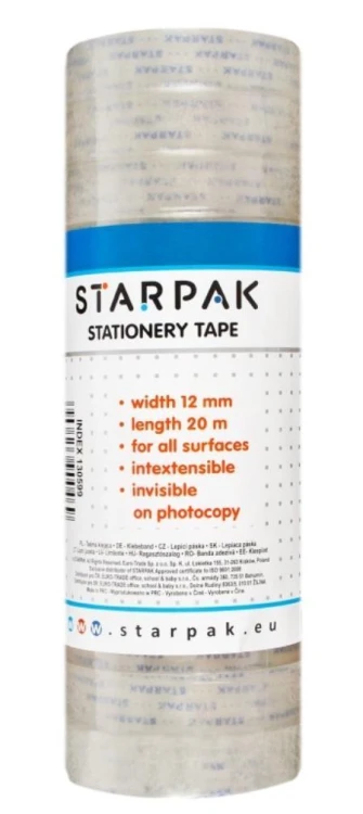 Taśma klejąca 12mmx20m (12szt), STARPAK