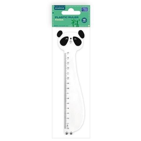 Linijka plastikowa 15cm Panda, STARPAK