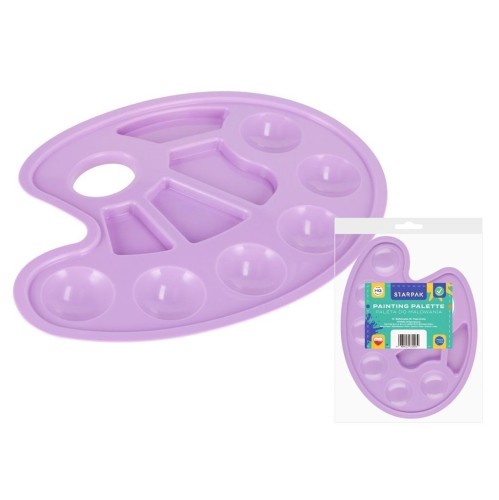 Plastikowa paleta do farb pastel fiolet, STARPAK