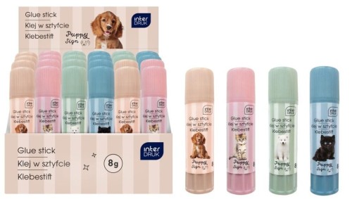 Klej w sztyfcie 8g Puppy Sign (24szt), INTERDRUK