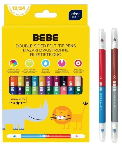 Mazaki dwustronne 12/24 kol Bebe Kids, INTERDRUK