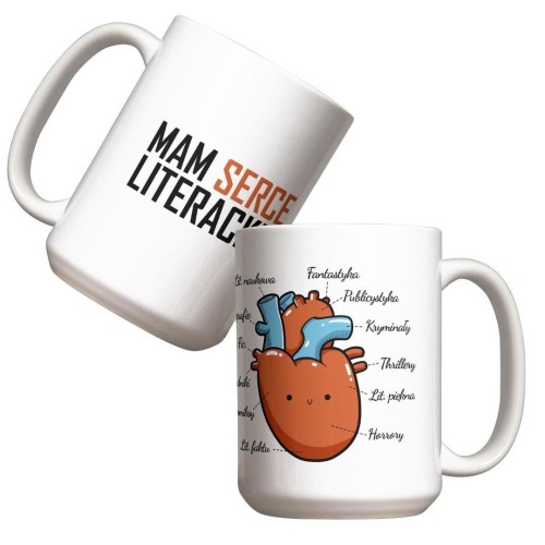 Kubek - Mam serce literackie 440ml, Molom