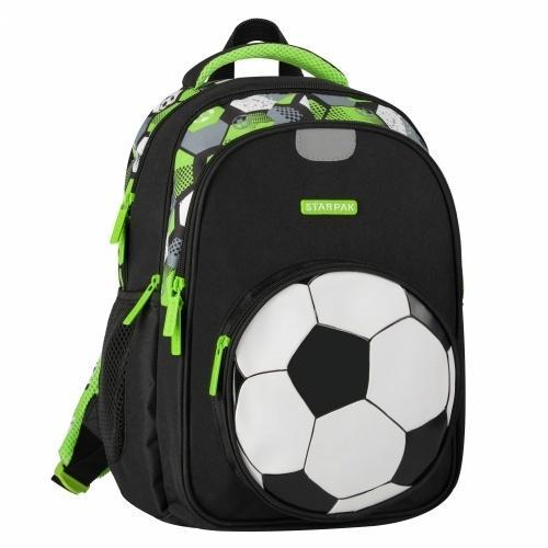 Plecak szkolny Football zielony piłka, STARPAK