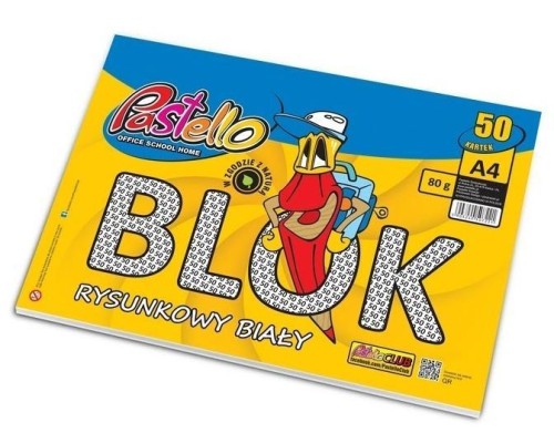 Blok rysunkowy A4 80g 50 kartek, Alfa Pastello