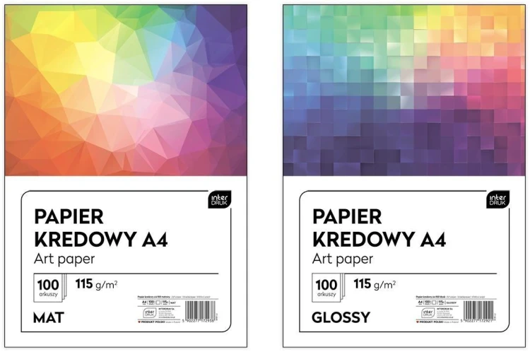 Papier kredowany A4/100K 115g matowy, INTERDRUK